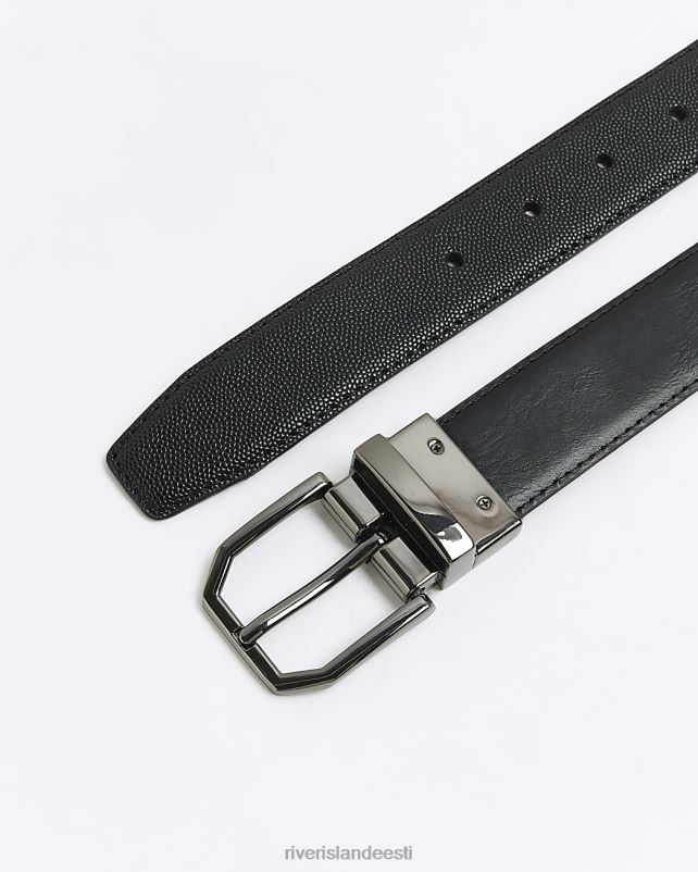 tarvikud must mehed River Island gunmetal pandlaga vöö 44TLL5795