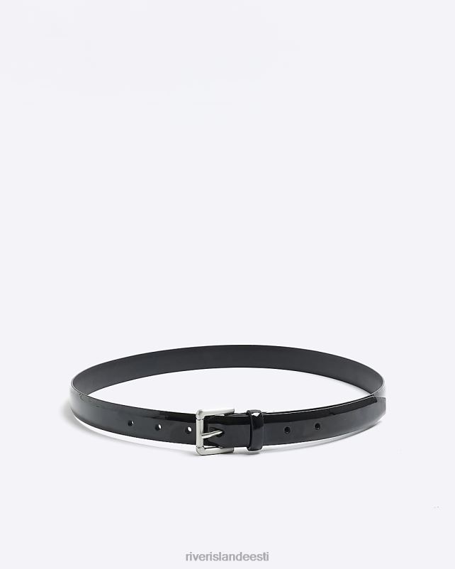 tarvikud must mehed River Island kunstnahast lakkpandlaga vöö 44TLL5679