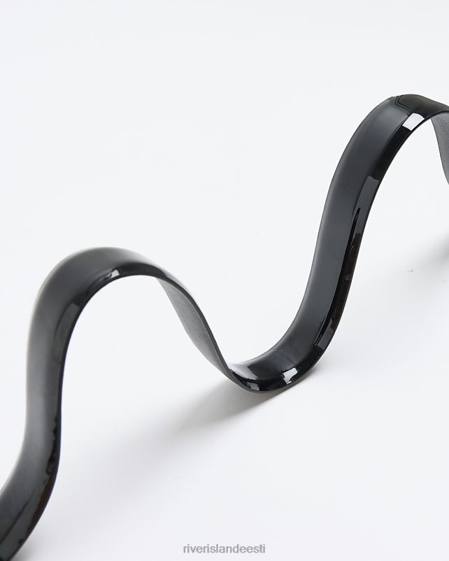 tarvikud must mehed River Island kunstnahast lakkpandlaga vöö 44TLL5679