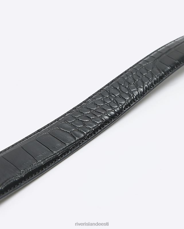 tarvikud must mehed River Island kunstnahast lakkpandlaga vöö 44TLL5679