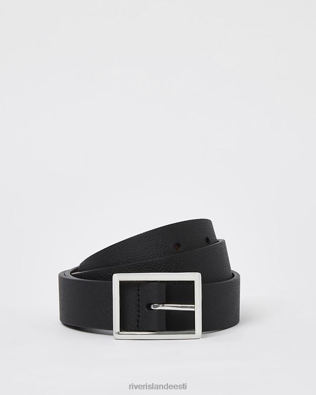 tarvikud must mehed River Island nahast pandlaga vöö 44TLL3130