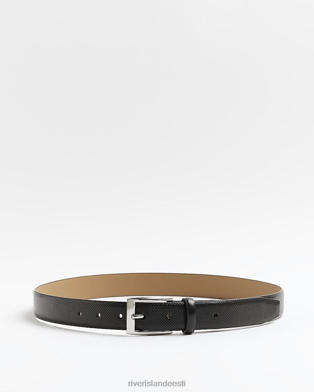 tarvikud must mehed River Island perforeeritud vöö 44TLL5932