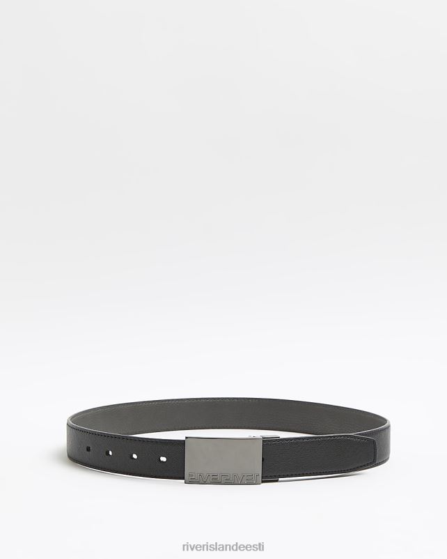 tarvikud must mehed River Island plaat pandlaga vöö 44TLL5957