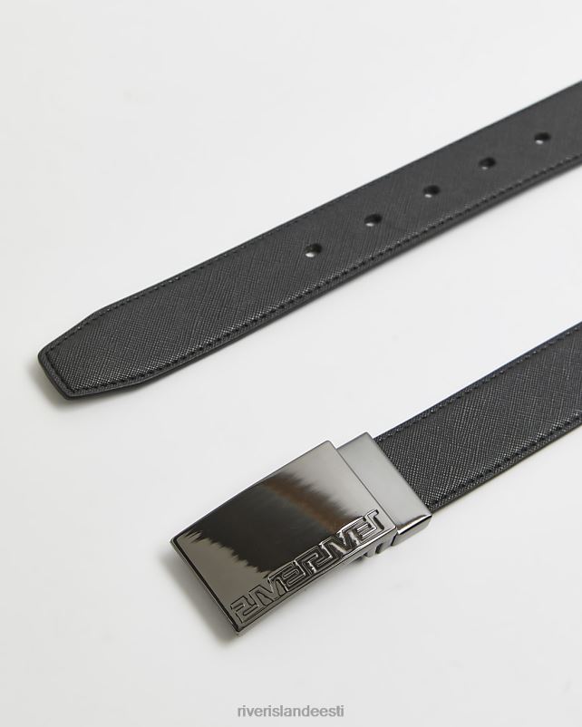 tarvikud must mehed River Island plaat pandlaga vöö 44TLL5957