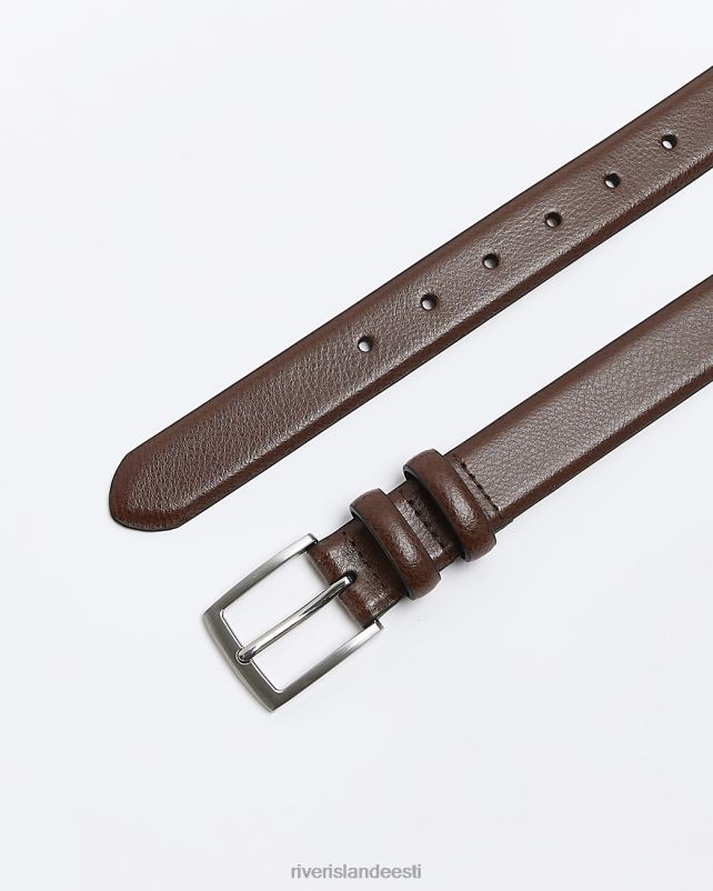 tarvikud pruun mehed River Island nahast ülikonna vöö 44TLL2940