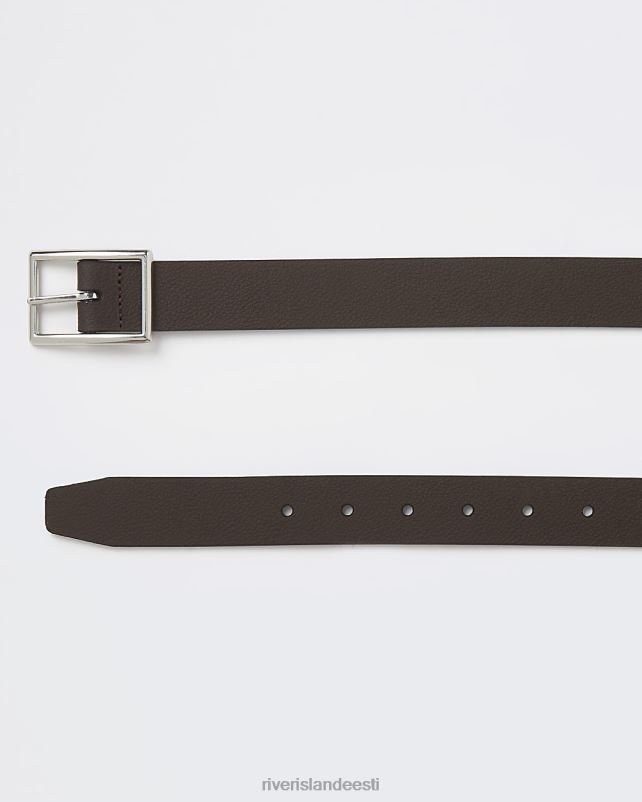 tarvikud pruun mehed River Island nahast pandlaga vöö 44TLL3129