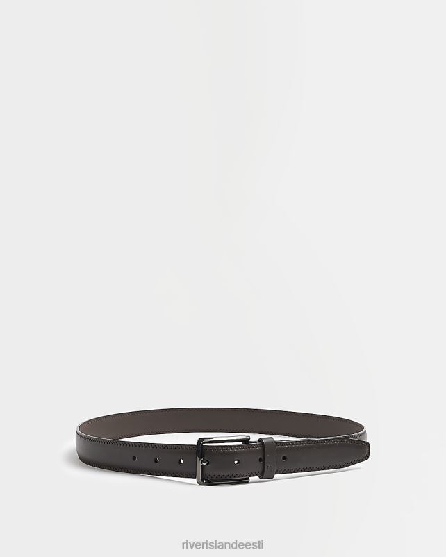tarvikud tumepruun mehed River Island kunstnahast nutikas vöö 44TLL3126