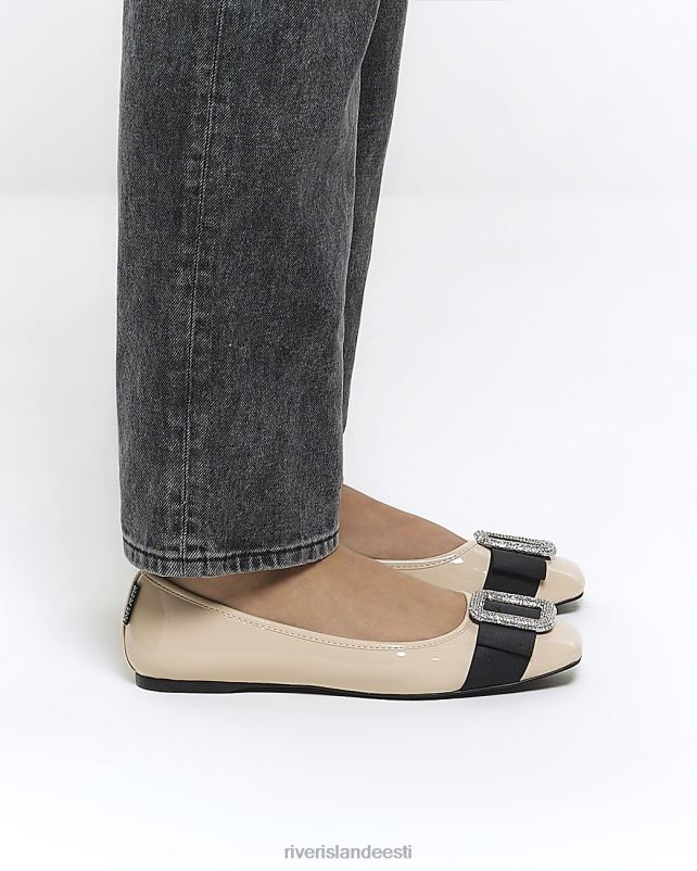 jalatsid beež naised River Island kaunistatud balletikingad 44TLL1132