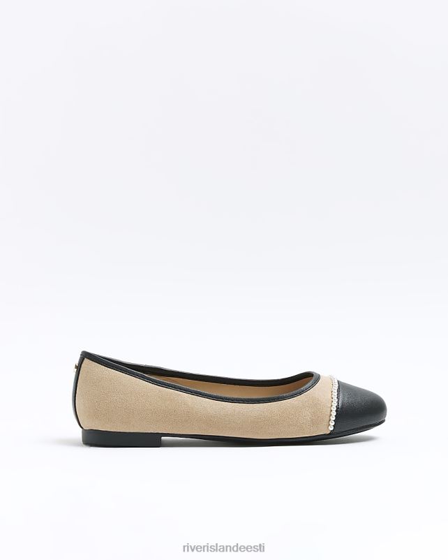 jalatsid beež naised River Island laiad pärlballetikingad 44TLL4695
