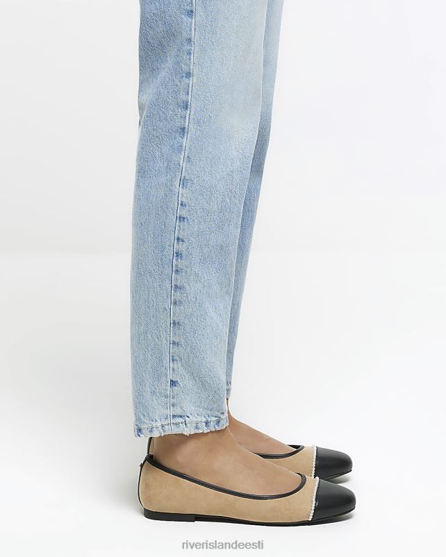 jalatsid beež naised River Island pärlidetailidega balletikingad 44TLL4775
