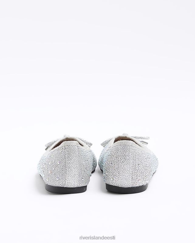 jalatsid hõbedane naised River Island diamante balletikingad 44TLL4151