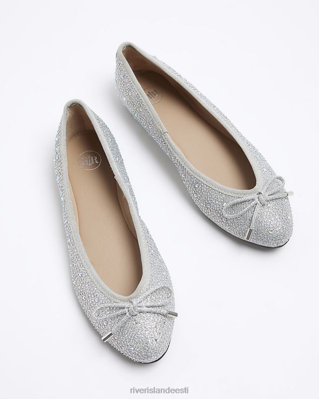 jalatsid hõbedane naised River Island diamante balletikingad 44TLL4151