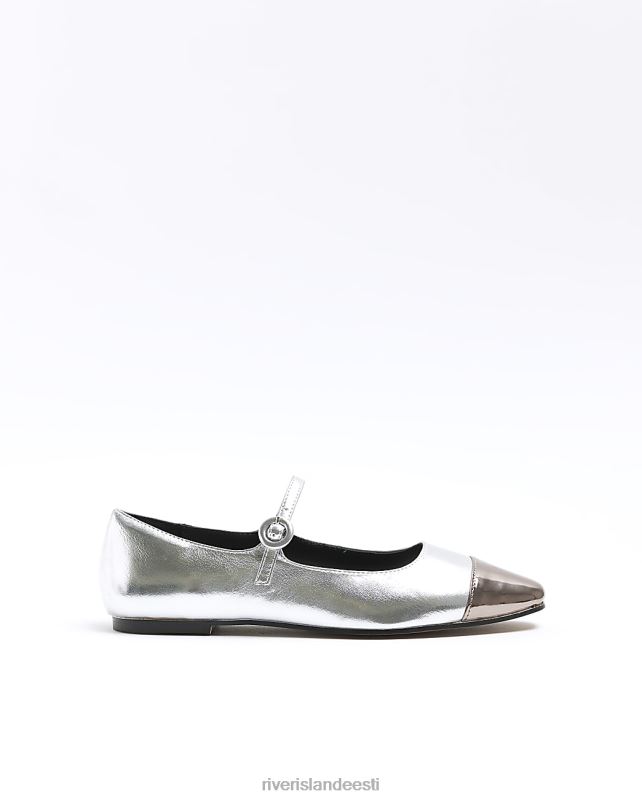 jalatsid hõbedane naised River Island lamedad balletikingad 44TLL242