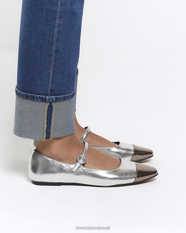 jalatsid hõbedane naised River Island lamedad balletikingad 44TLL242
