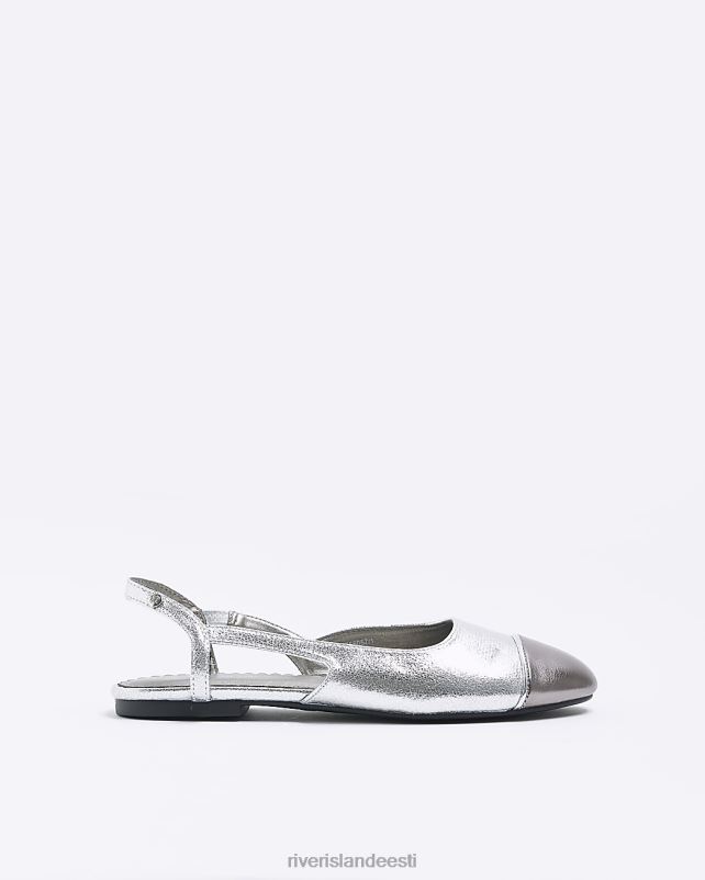 jalatsid hõbedane naised River Island slingback balletikingad 44TLL1626