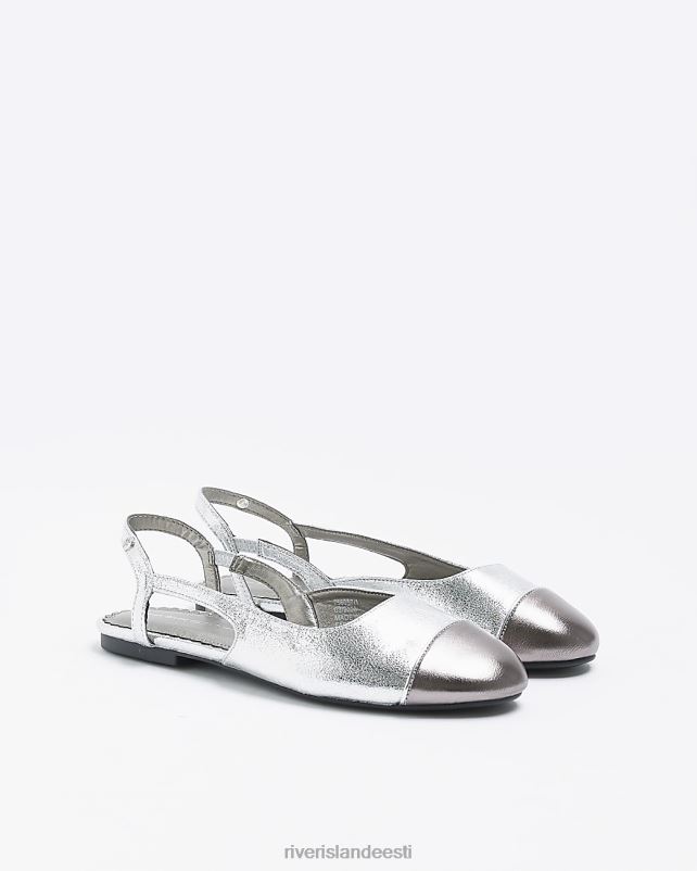 jalatsid hõbedane naised River Island slingback balletikingad 44TLL1626