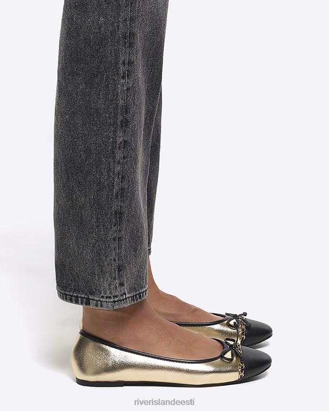 jalatsid kullast naised River Island vibu balleti kingad 44TLL1019