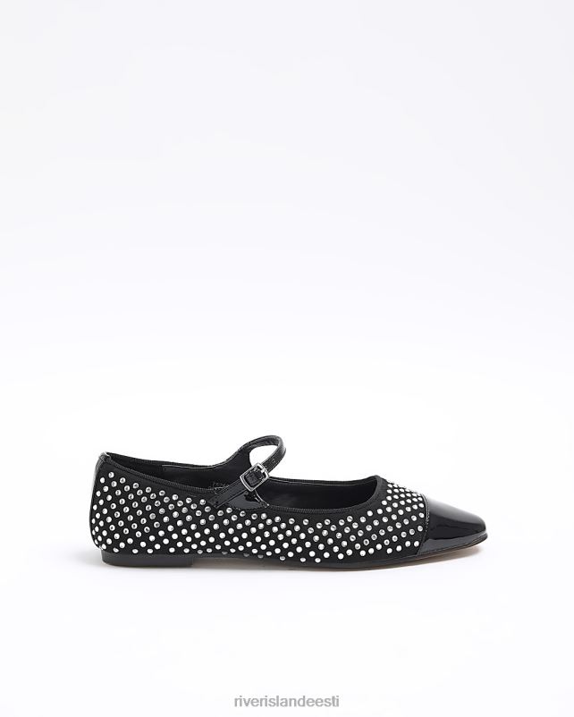 jalatsid must naised River Island diamante balletikingad 44TLL3787
