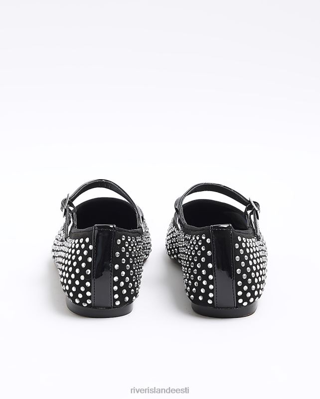 jalatsid must naised River Island diamante balletikingad 44TLL3787