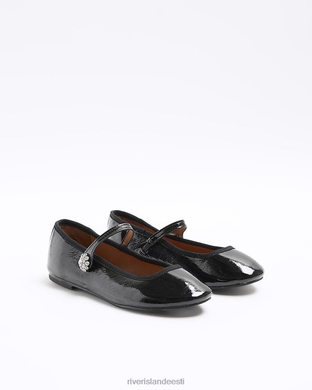 jalatsid must naised River Island diamante rihmaga balletikingad 44TLL138