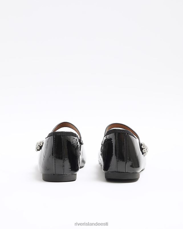 jalatsid must naised River Island diamante rihmaga balletikingad 44TLL138