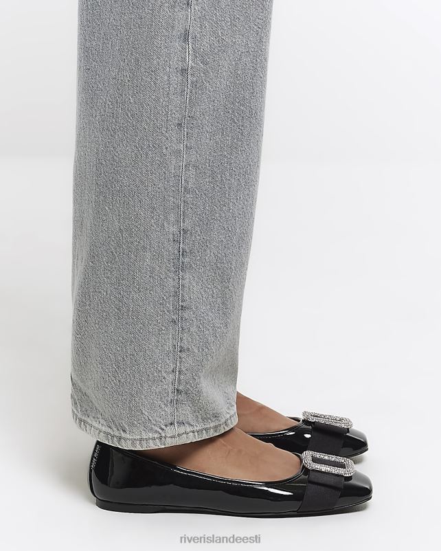jalatsid must naised River Island kaunistatud balletikingad 44TLL1133