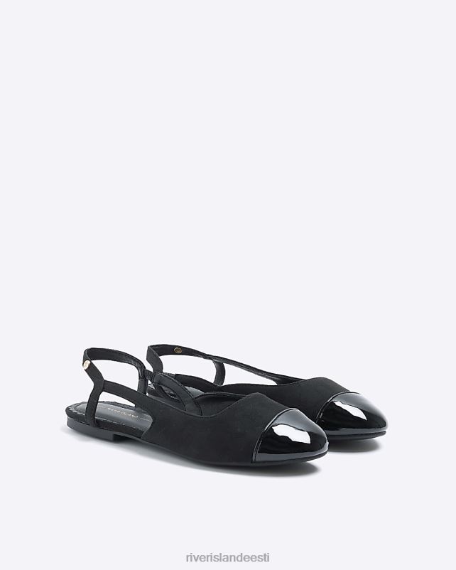 jalatsid must naised River Island slingback balletikingad 44TLL1627