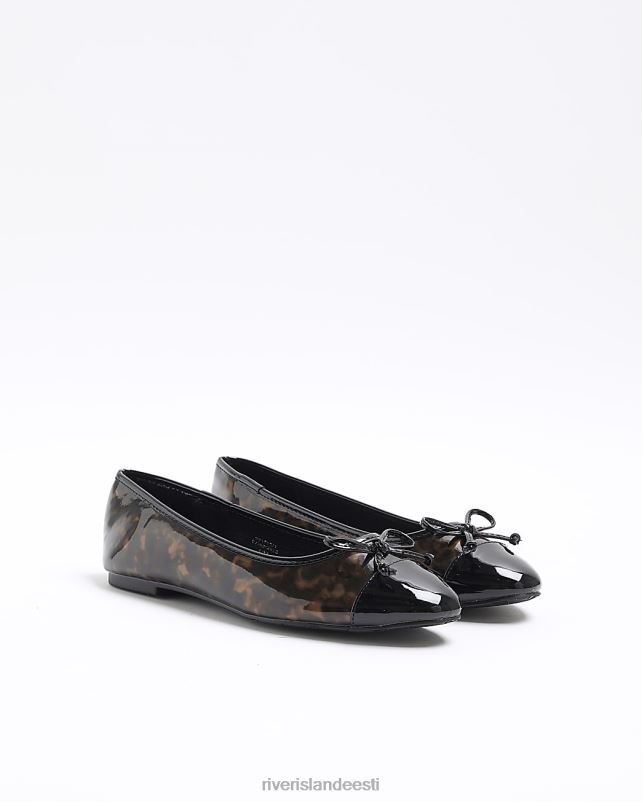 jalatsid pruun naised River Island kilpkonnakoorest balletikingad 44TLL3868