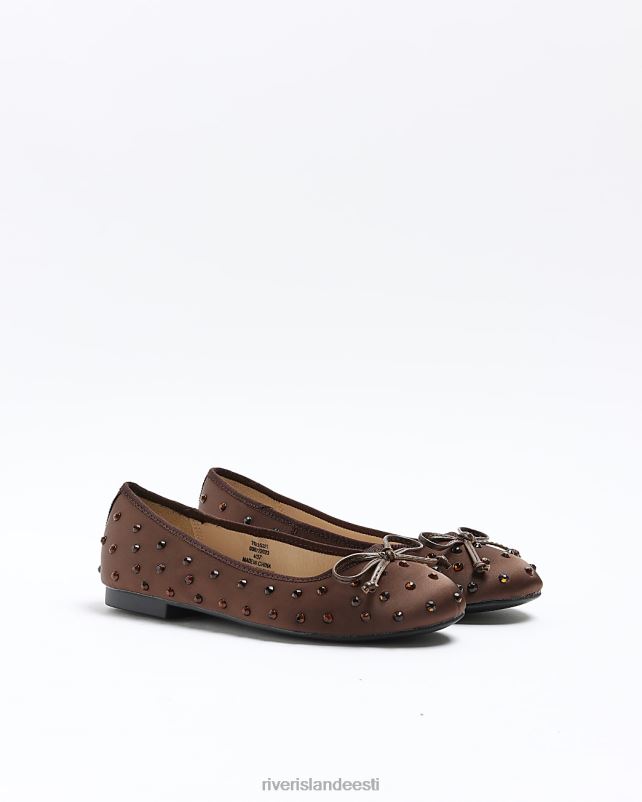 jalatsid pruun naised River Island naastudega balletikingad 44TLL4110