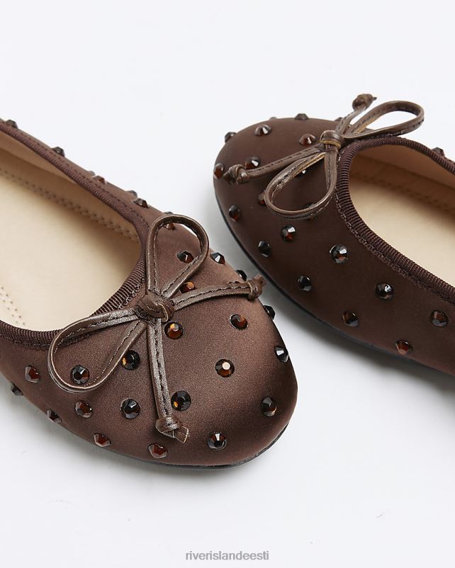 jalatsid pruun naised River Island naastudega balletikingad 44TLL4110