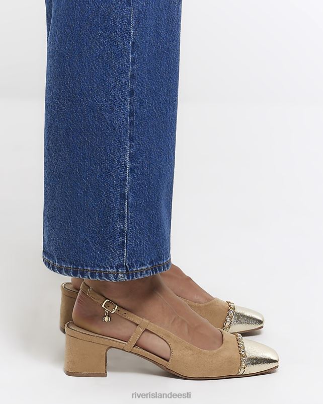 jalatsid beež naised River Island plokk kontsaga kohtujalatsid 44TLL369