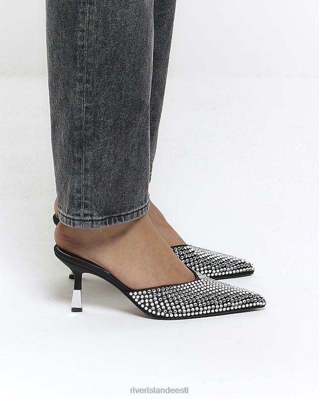 jalatsid must naised River Island diamante mule kohtujalatsid 44TLL4407