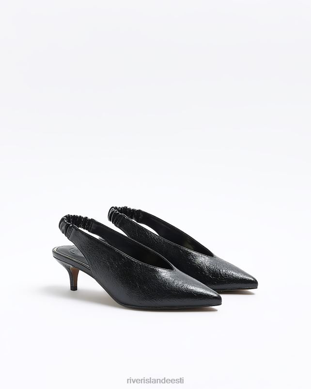 jalatsid must naised River Island kassipoja kontsadega kohtukingad 44TLL975