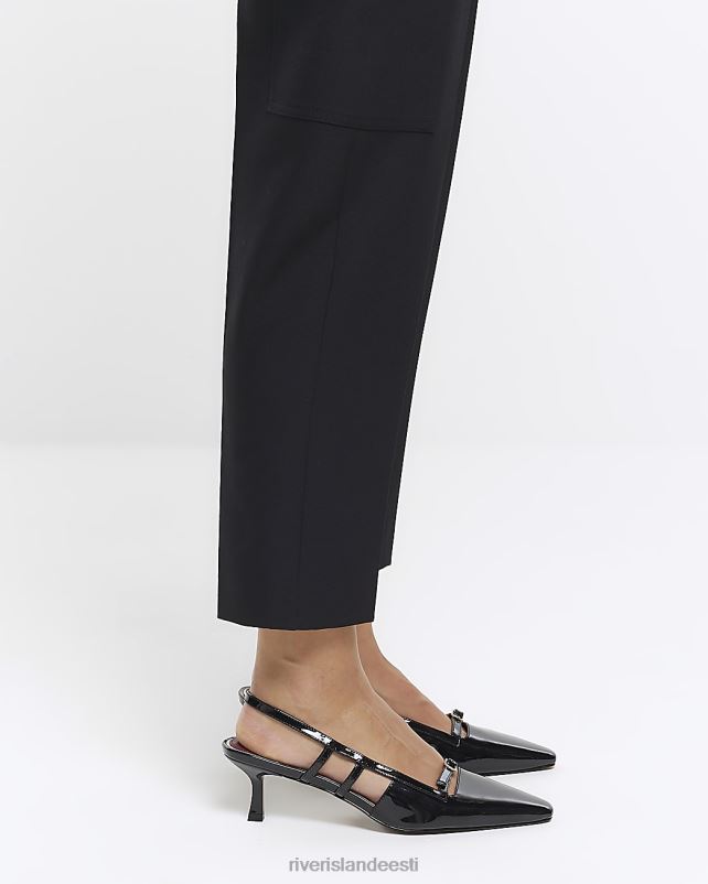 jalatsid must naised River Island patenteeritud slingback kohtujalats 44TLL218