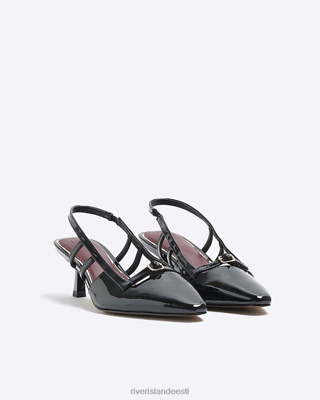 jalatsid must naised River Island patenteeritud slingback kohtujalats 44TLL218