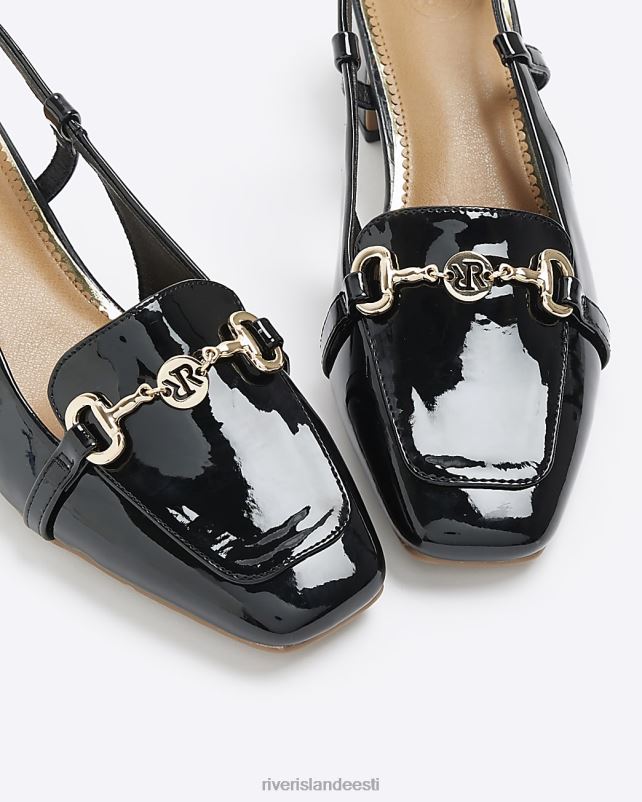 jalatsid must naised River Island plokk kontsaga kohtujalatsid 44TLL4194