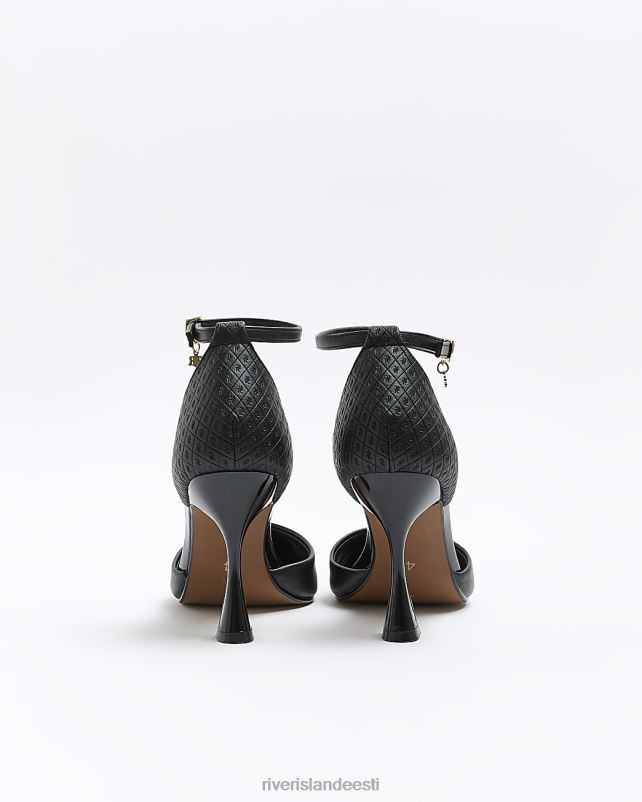 jalatsid must naised River Island reljeefse kontsaga kohtukingad 44TLL1047