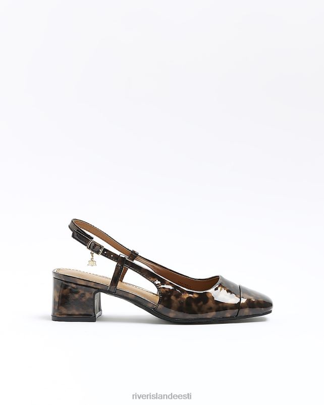 jalatsid pruun naised River Island print plokk kontsaga kohtujalatsid 44TLL370