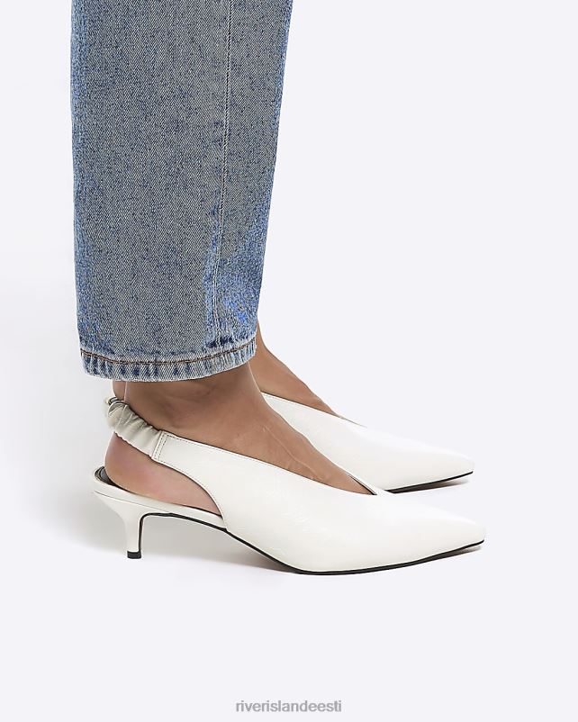 jalatsid valge naised River Island kassipoja kontsadega kohtukingad 44TLL974