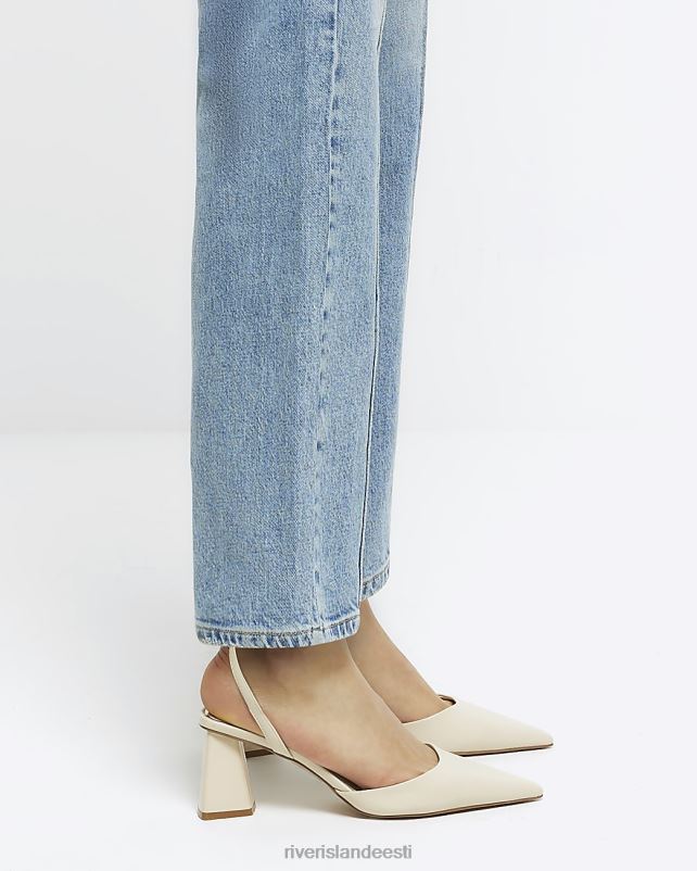 jalatsid valge naised River Island sling back block kontsaga kohtujalatsid 44TLL227