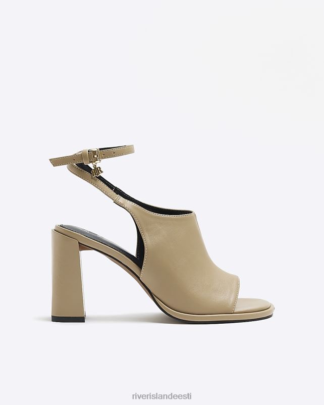 jalatsid beež naised River Island avatud nina plokk kontsaga kingad 44TLL964