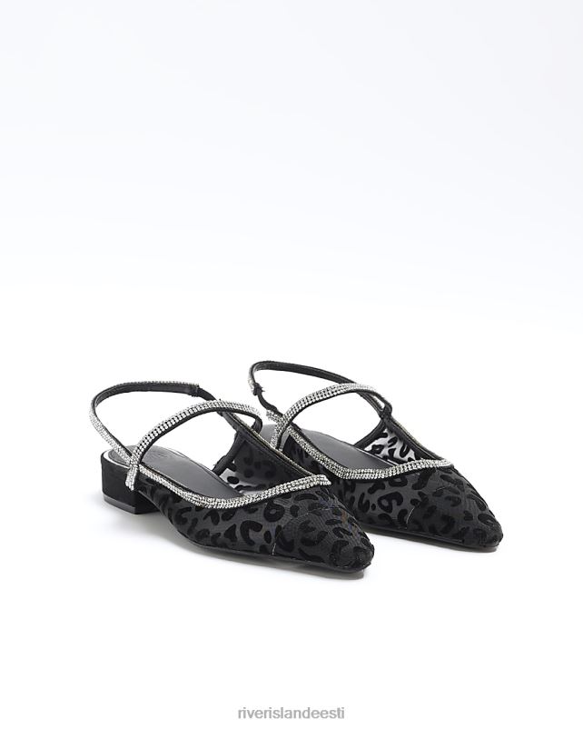 jalatsid must naised River Island žakaardiamante tropid tagajalatsid 44TLL185