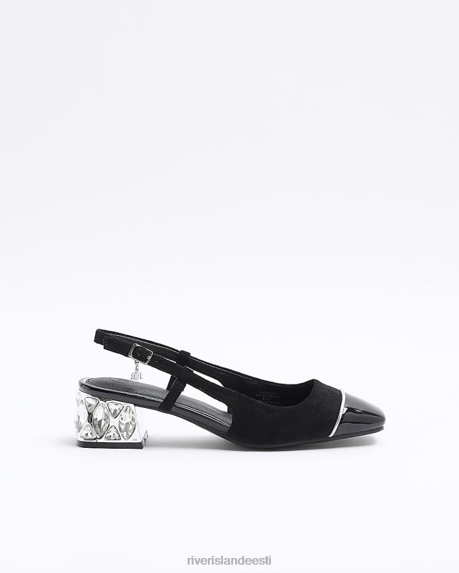 jalatsid must naised River Island kristallist kontsaga kingad 44TLL3864