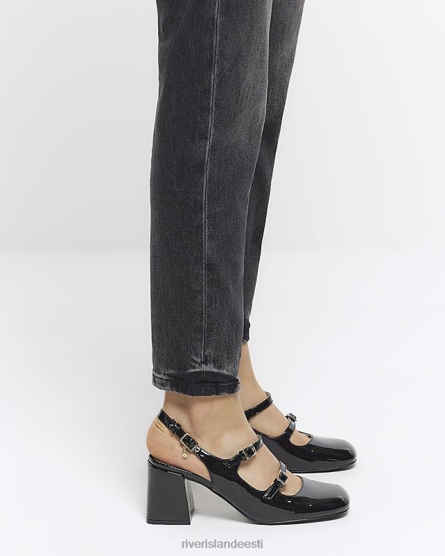 jalatsid must naised River Island plokk kontsaga kingad 44TLL1660