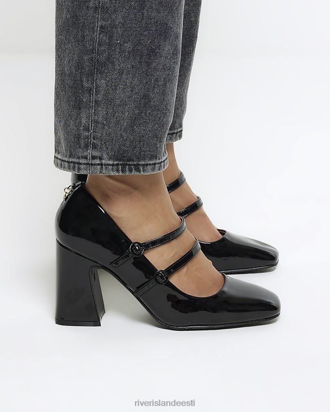 jalatsid must naised River Island rihmaplokk kontsaga kingad 44TLL391