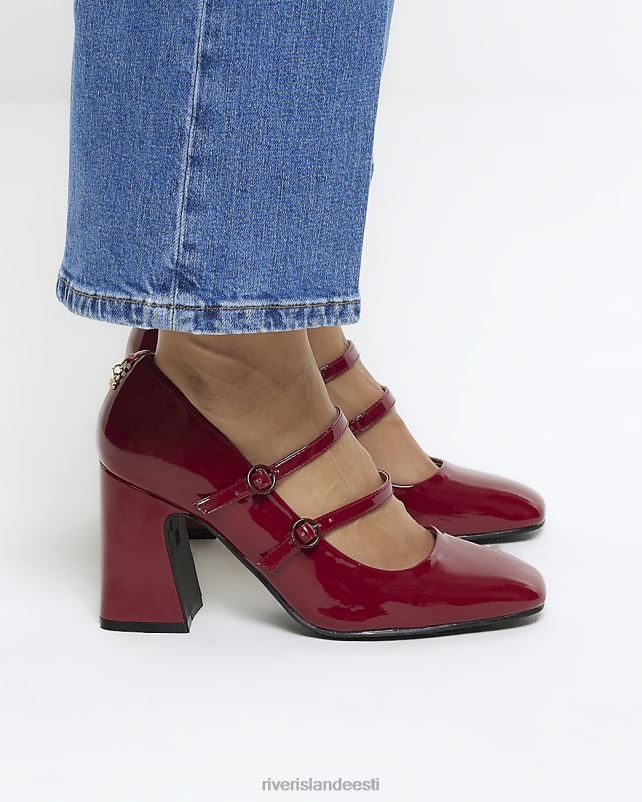 jalatsid punane naised River Island rihmaplokk kontsaga kingad 44TLL390