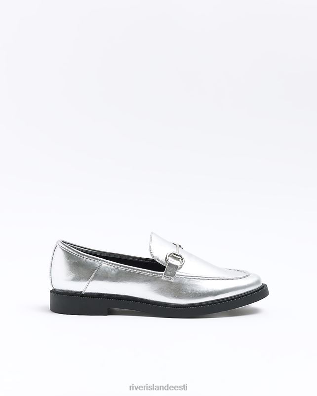 jalatsid hõbedane naised River Island keti detaili loafers 44TLL1192
