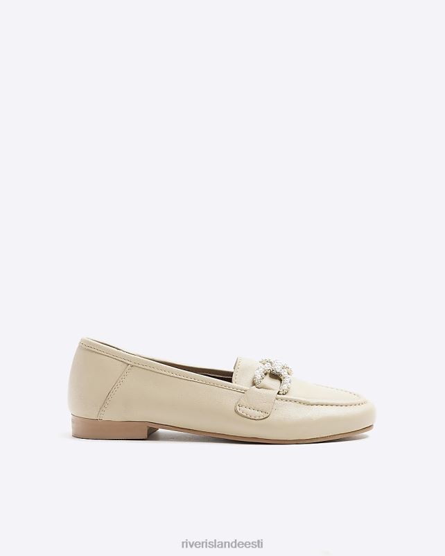 jalatsid kreem naised River Island pärlikett-loafers 44TLL563