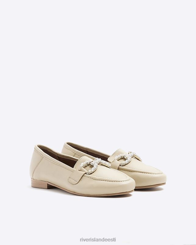 jalatsid kreem naised River Island pärlikett-loafers 44TLL563