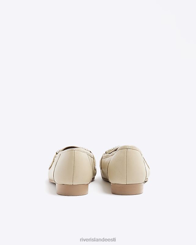 jalatsid kreem naised River Island pärlikett-loafers 44TLL563